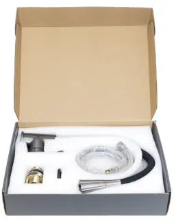 Смеситель для кухни Stella Polar Тулуза S3865-2 оружейная сталь черный